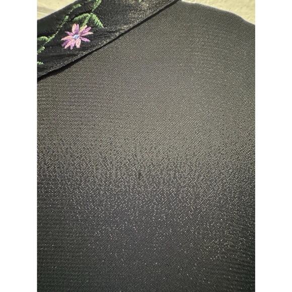 Vintage Papy Boez Women’s Embroidered Patchwork Floral Button Up Relaxed Dress - Picture 8 of 16